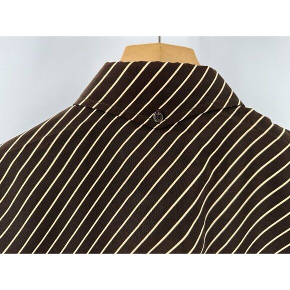 Sergio Vadducci 90’s Western Rodeo Short Sleeve Pearl Button Strip Shirt Size L - Picture 12 of 13